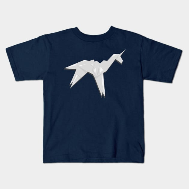 Blade Runner Origami Unicorn Kids T-Shirt by Art-O-Rama